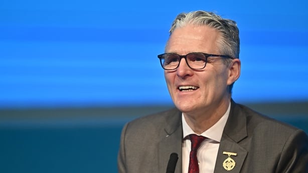 28 February 2026; Uachtarán Chumann Lúthchleas Gael Jarlath Burns during day two of the GAA Annual Congress at Croke Park in Dublin. Photo by Piaras Ó Mídheach/Sportsfile