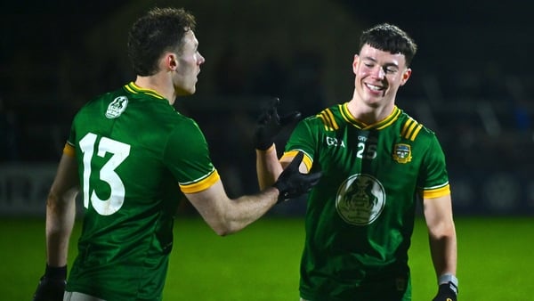 Meath players Jordan Morris, left, and Keith Curtis