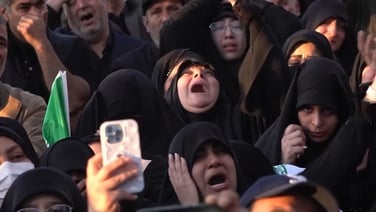 Thousands of mourners flood Tehran square after Khamenei death