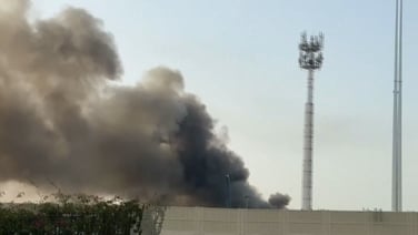 Smoke billows from Abu Dhabi's Zayed Port area