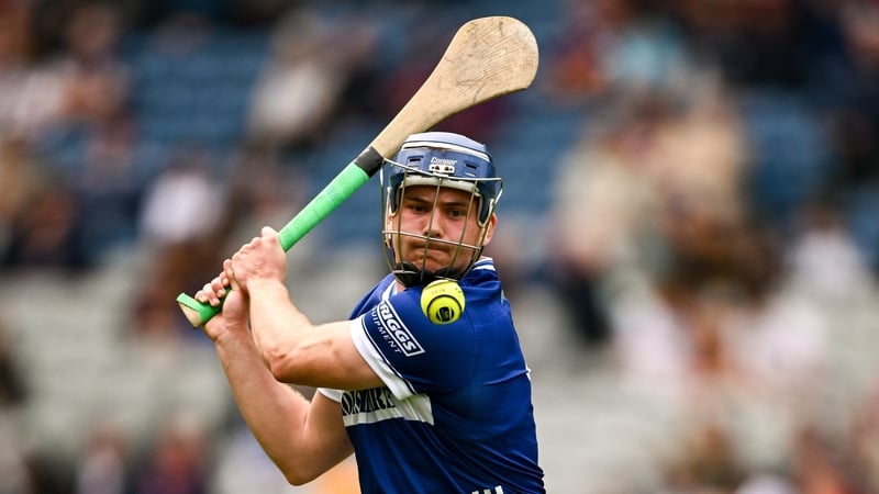 8 June 2025; Tomás Keyes of Laois during the Joe McDonagh Cup final match between Kildare and Laois at Croke Park in Dublin. Photo by Ray McManus/Sportsfile