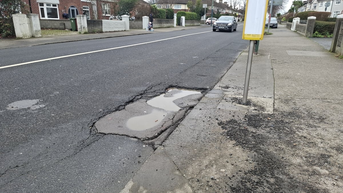 Collins Avenue Dublin pothole