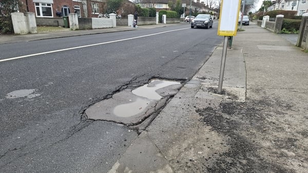 Collins Avenue Dublin pothole