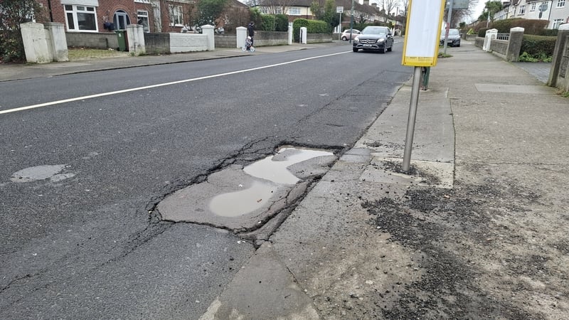 Collins Avenue Dublin pothole