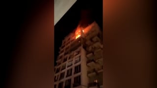 Footage shows Beirut building on fire as Israel strikes Lebanon