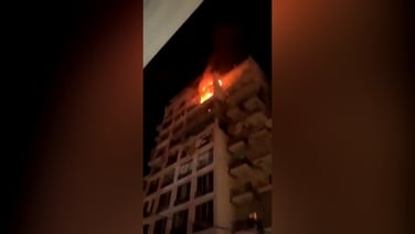 Footage shows Beirut building on fire as Israel strikes Lebanon