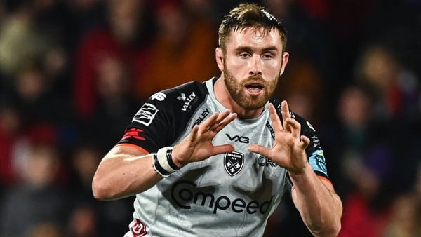 4 November 2023; Ryan Woodman of Dragons during the United Rugby Championship match between Munster and Dragons at Musgrave Park in Cork. Photo by Eóin Noonan/Sportsfile