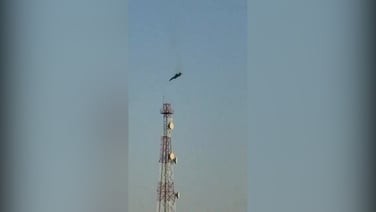 Military plane plummets from sky in Kuwait