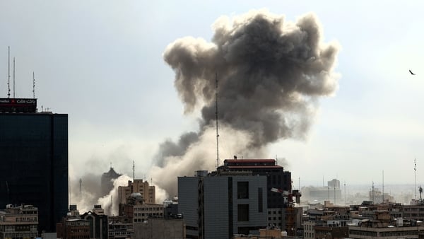 TEHRAN, IRAN - MARCH 02: A general view of Tehran with smoke visible in the distance after explosions were reported in the city, on March 02, 2026 in Tehran, Iran. (Photo by Contributor/Getty Images)