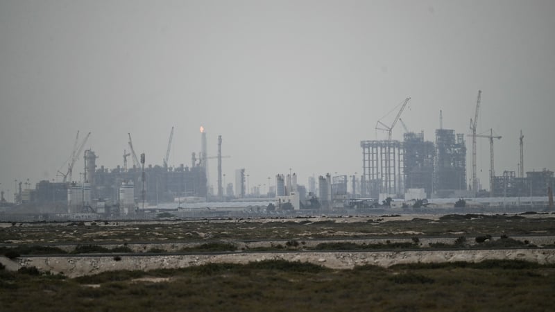 This photo shows QatarEnergy's operating facilities in Ras Laffan Industrial City on March 2, 2026. Qatar suspended liquefied natural gas production on March 2, causing a massive leap in prices, after Iranian strikes hit Gulf energy facilities in a new es