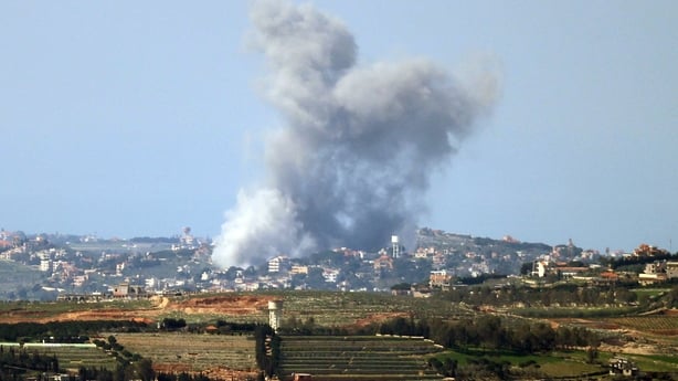 Smoke rises from Israeli bombardment