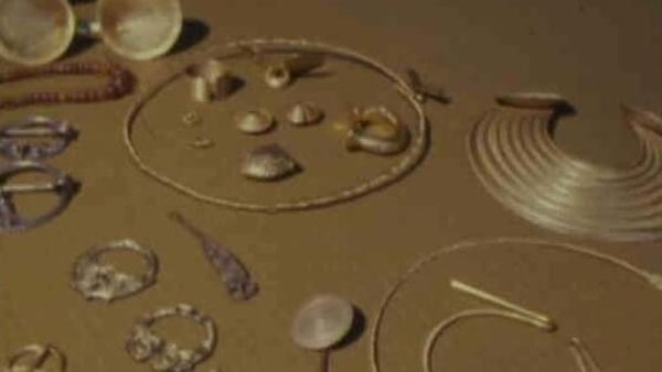 Objects crafted in Ireland from the Bronze Age on display, 1981 