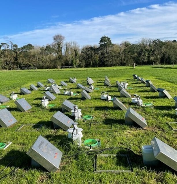 Field sampling of greenhouse gas emissions (N2O, CO2, CH4 fluxes) from experimental plots, using automated and manual static chambers.