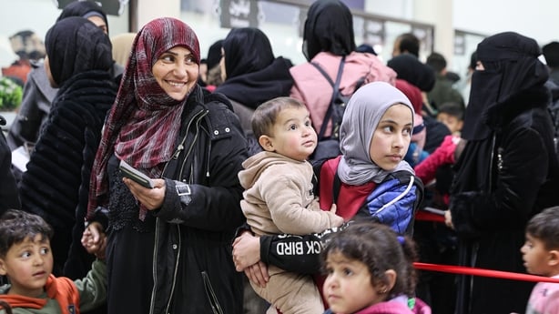 DAMASCUS, SYRIA - MARCH 03: Israeli airstrikes across Lebanon, particularly in Beirutâs Dahiyeh district, have increased displacement movements across the country, in Damascus, capital of Syria, on March 03, 2026. At least 10,000 civilians fleeing the attacks cross into Syria through the Jdeidet Yab