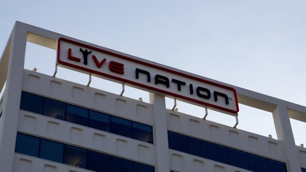 Live Nation - Sign on top of corporate office in Hollywood Heights, Los Angeles