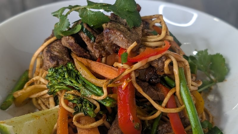 A bowl of stir fry