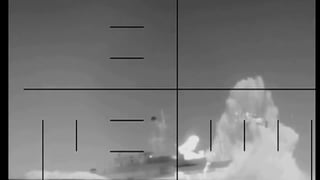 US Department of Defense video said to show the sinking of an Iranian warship