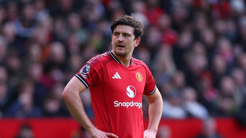 MANCHESTER, ENGLAND - MARCH 1: Harry Maguire of Manchester United reacts during the Premier League match between Manchester United and Crystal Palace at Old Trafford on March 1, 2026 in Manchester, England. (Photo by Molly Darlington/Copa/Getty Images)