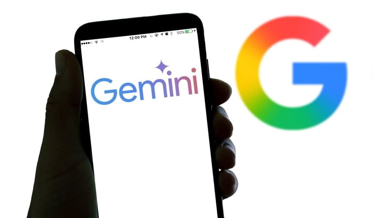 The logo of Google's AI chatbot Gemini displayed on a smartphone