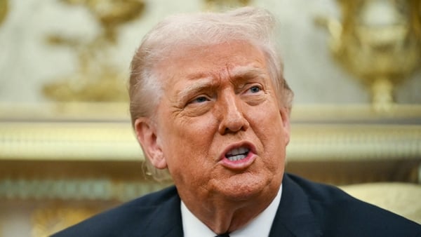 US President Donald Trump in the Oval Office