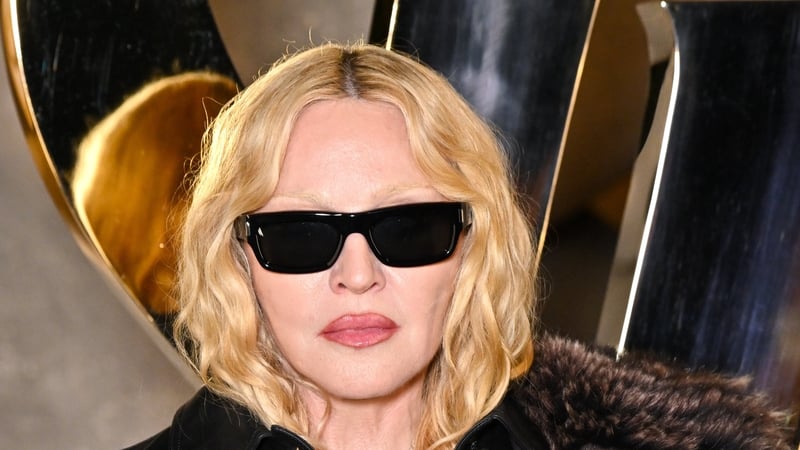 PARIS, FRANCE - SEPTEMBER 29: (EDITORIAL USE ONLY - For Non-Editorial use please seek approval from Fashion House) Madonna attends the Saint Laurent Womenswear Spring/Summer 2026 show as part of Paris Fashion Week on September 29, 2025 in Paris, France. (