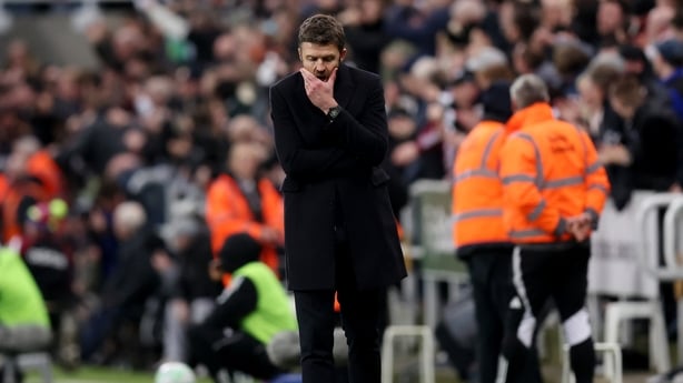 Michael Carrick, Manager of Manchester United, looks dejected after William Osula of Newcastle United (not pictured) scores his team's second goal during the Premier League match between Newcastle United and Manchester United at St James' Park on March 04, 2026 in Newcastle upon Tyne, England.