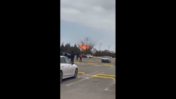 Video shows drone strike and explosion at airport in Azerbaijan