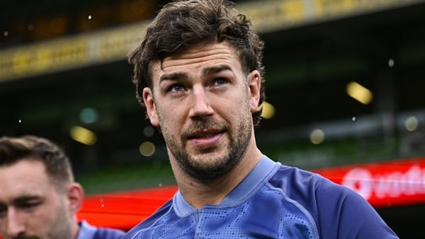 5 March 2026; Caelan Doris before an Ireland Rugby captain's run at the Aviva Stadium in Dublin. Photo by Seb Daly/Sportsfile