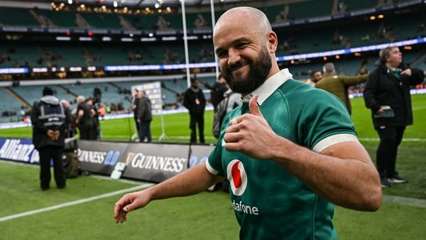 21 February 2026; Jamison Gibson-Park of Ireland after his side's victory in the Guinness 6 Nations Rugby Championship match between England and Ireland at the Allianz Stadium in Twickenham, England. Photo by Ramsey Cardy/Sportsfile