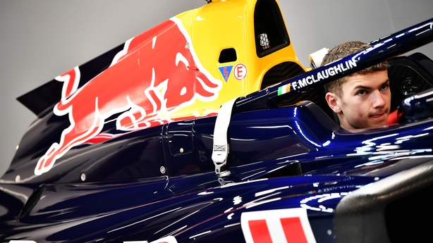 Fionn McLaughlin of Ireland and Hitech TGR (24) prepares to drive in the garage during day one of Formula 3 Testing at Circuit de Barcelona-Catalunya on February 10, 2026 in Barcelona, Spain.