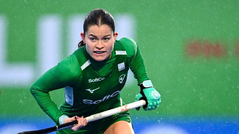 Sarah Torrans of Ireland during the FIH Women's Hockey Pro League match between Ireland and England at the Sport Ireland Campus in Dublin.