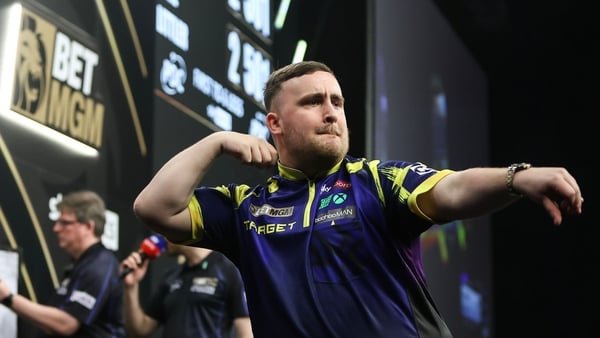 Luke Littler at Premier League of Darts in Cardiff, March 2026