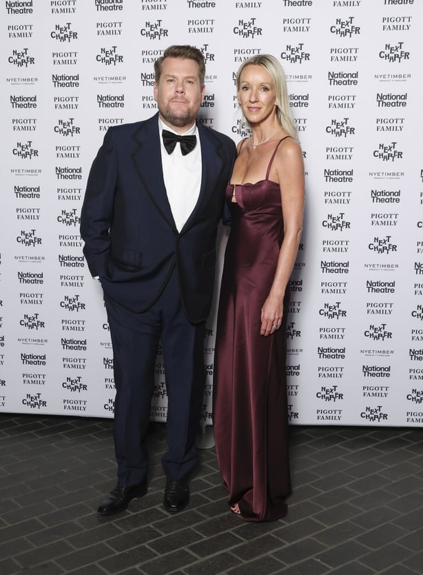 James Corden and Julia Carey