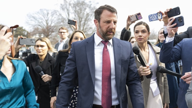 US Senator Markwayne Mullin speaks to reporters as he arrives at the US Capitol Building