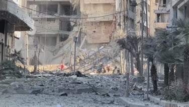 Aftermath of Israeli strikes on Beirut's southern suburbs