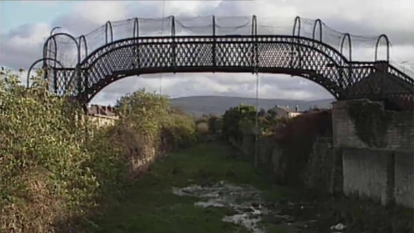 Derelict Harcourt Street railway line in 1991.