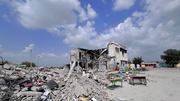HORMOZGAN, IRAN - MARCH 05: A view of the debris of a school, where many students and teachers lost their lives on the first day of the wave of attacks launched by the United States and Israel against Iran, in Hormozgan, Iran on March 05, 2026. As a result of the attack, which was carried out twice,