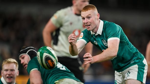 6 March 2026; Nathan Doak of Ireland during the Guinness 6 Nations Rugby Championship match between Ireland and Wales at the Aviva Stadium in Dublin. Photo by Brendan Moran/Sportsfile