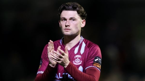 Rhys Gourdie of Cobh Ramblers acknowledges his side's supporters after the SSE Airtricity Men's First Division match between Cobh Ramblers and Cork City at St Colman's Park in Cobh, Cork. Photo by Michael P Ryan/Sportsfile
