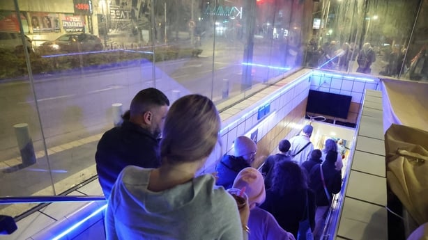 HAIFA, ISRAEL - MARCH 07: Israelis take shelter in underground shelters and metro stations after air raid sirens sounded amid mutual attacks between Israel and Iran in Haifa, Israel, on March 07, 2026. (Photo by Saeed Qaq/Anadolu via Getty Images)