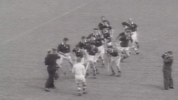 GAA players on the pitch 