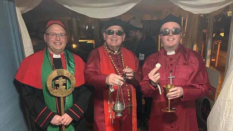 Tedfest attendees in priests clothes