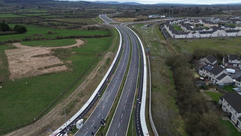 Aerial view of Limerick city carriageway.