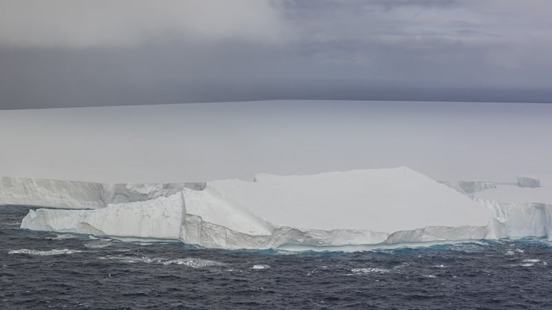 Imagery of iceberg A23a taken during a routine Op COLDSTARE flight to South Sandwich Islands by an Atlas A400m of RAF 1312 Flight, Mount Pleasant, the Falklands.Op COLDSTARE is a routine mission completed from Mount Pleasant (MPC) based Royal Air Force A4