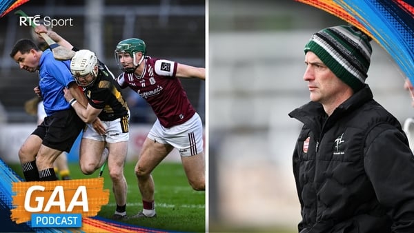 RTE GAA PODCAST Monday 9th March hurling images with GAA podcast branding overlay