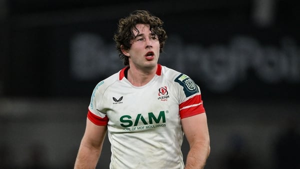 19 December 2025; David McCann of Ulster during the United Rugby Championship match between Leinster and Ulster at the Aviva Stadium in Dublin. Photo by Brendan Moran/Sportsfile