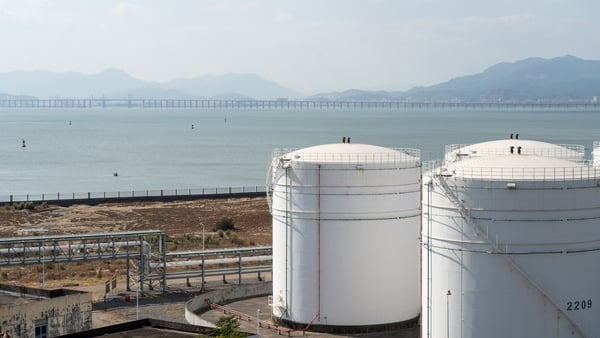 An image of oil tanks