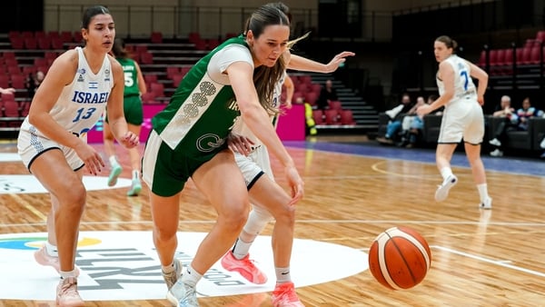18 November 2025; Abigail Rafferty of Ireland during the FIBA Women's EuroBasket 2027 Qualifiers Group A match between Israel and Ireland at Komandas Sporta Spelu Halle in Riga, Lativa. Photo by Oksana Dzadan/Sportsfile