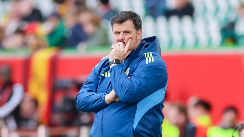 Wolfsburg, Germany - April 8: head coach Michael McArdle of Scotland looks dejected during the UEFA Women's Nations League 2024/25 Grp A1 MD4 match between Germany and Scotland at VfL Wolfsburg Arena on April 8, 2025 in Wolfsburg, Germany. (Photo by Marco