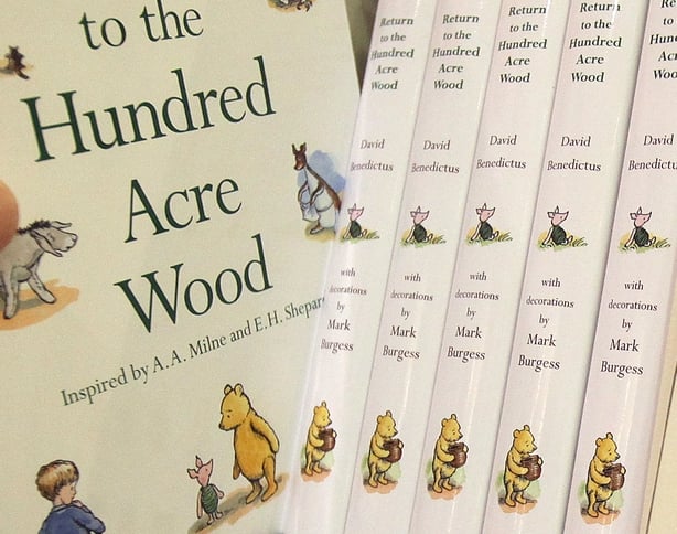 Copies of the new Winnie-the-Pooh book entitled 'Return To The Hundred Acre Wood' 